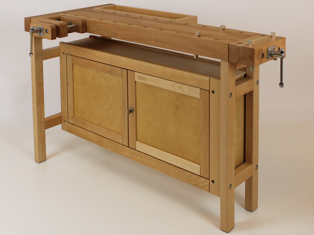 Technology bench 132 cm - with cupboard - Single technology bench